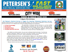 Tablet Screenshot of petersenselectric.com